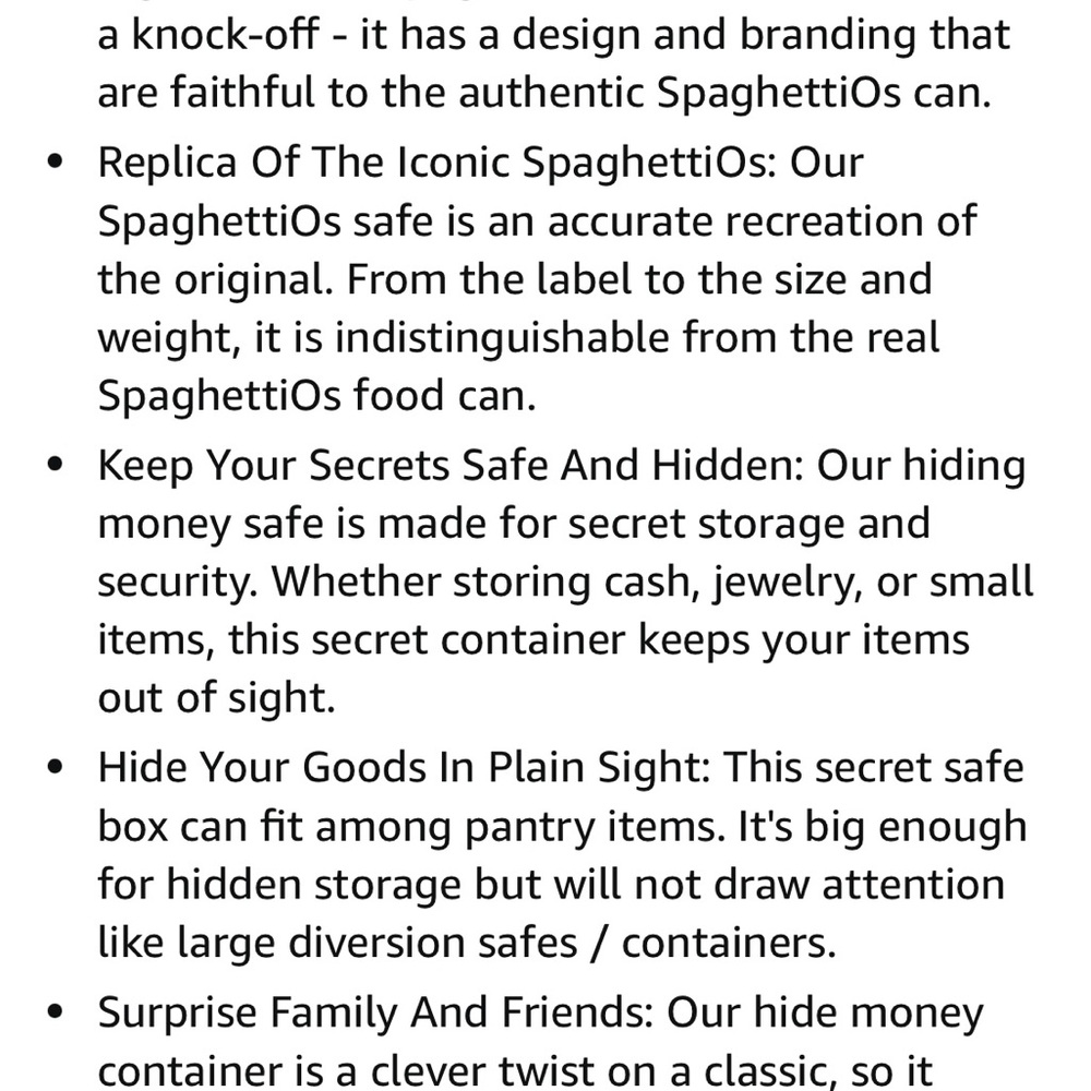SpaghettiOs Hidden Safe - Picture 11 of 11